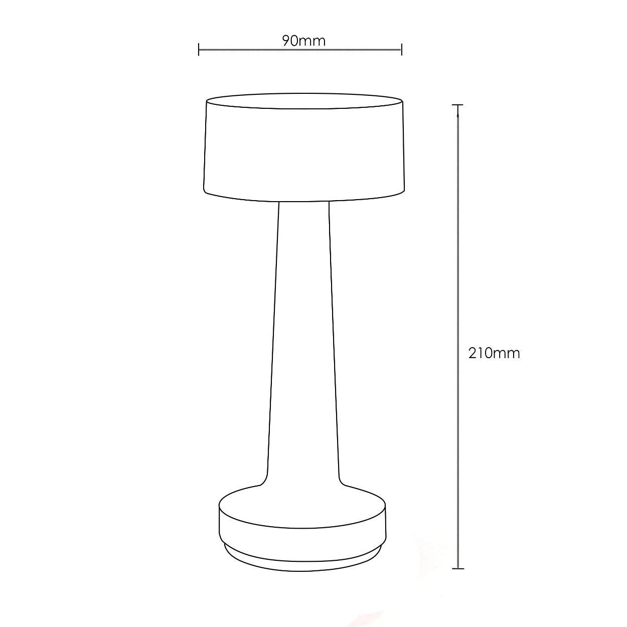 BARBELL RECHARGABLE TOUCH CONTROL WIRELESS BAR TABLE LAMP - Ankur Lighting