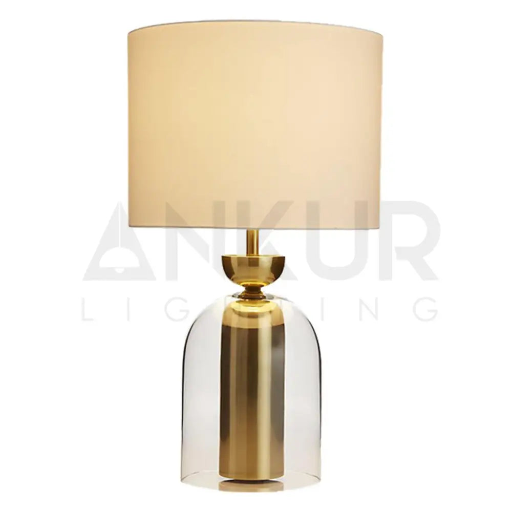 BELLJAR GLASS AND METAL CONTEMPORARY TABLE LAMP - Ankur Lighting