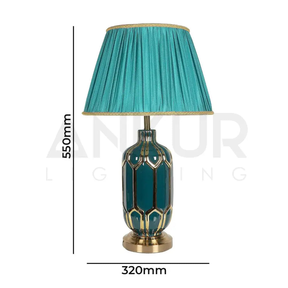 BLEEN CERAMIC TABLE LAMP BEDSIDE LAMP - Ankur Lighting