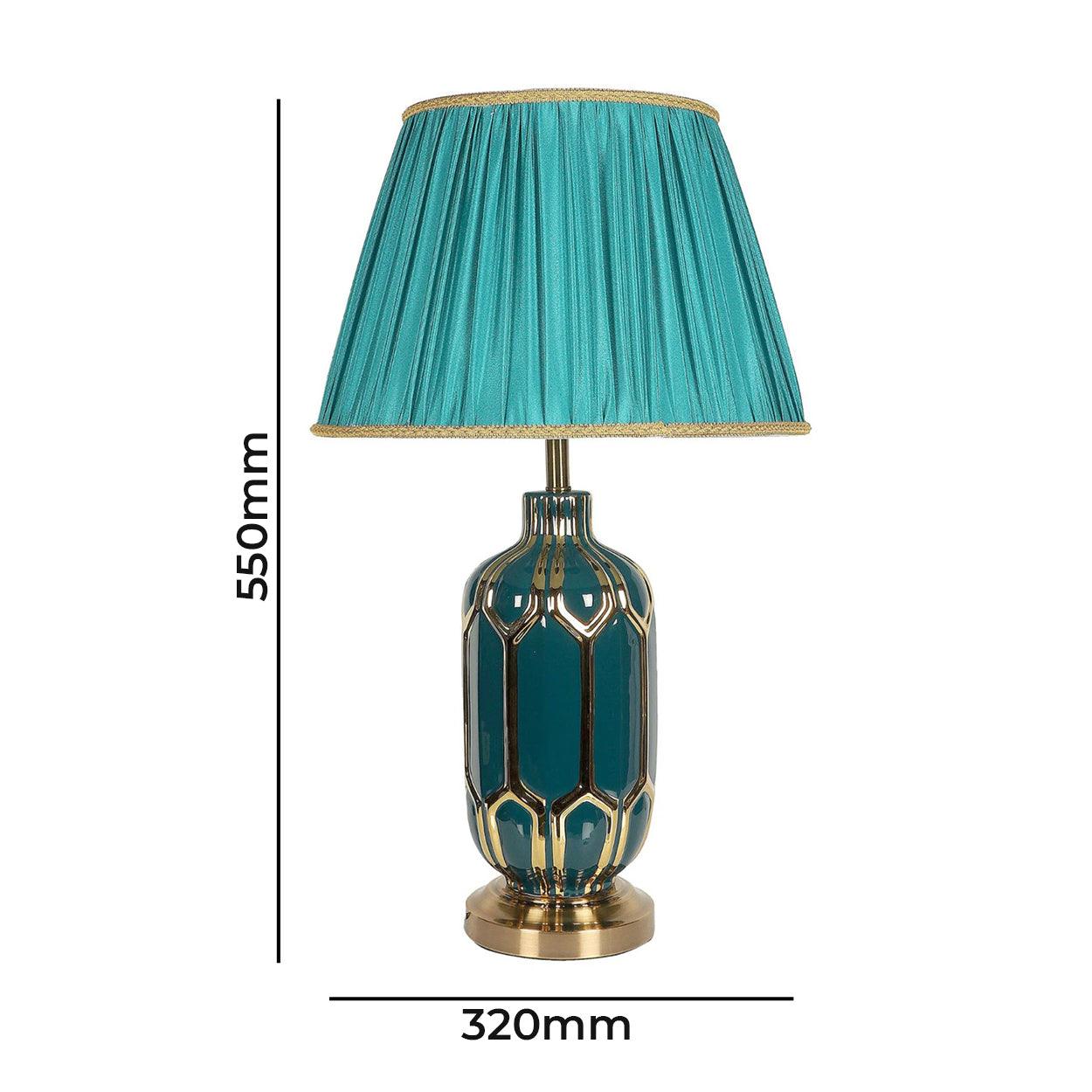 BLEEN CERAMIC TABLE LAMP BEDSIDE LAMP - Ankur Lighting