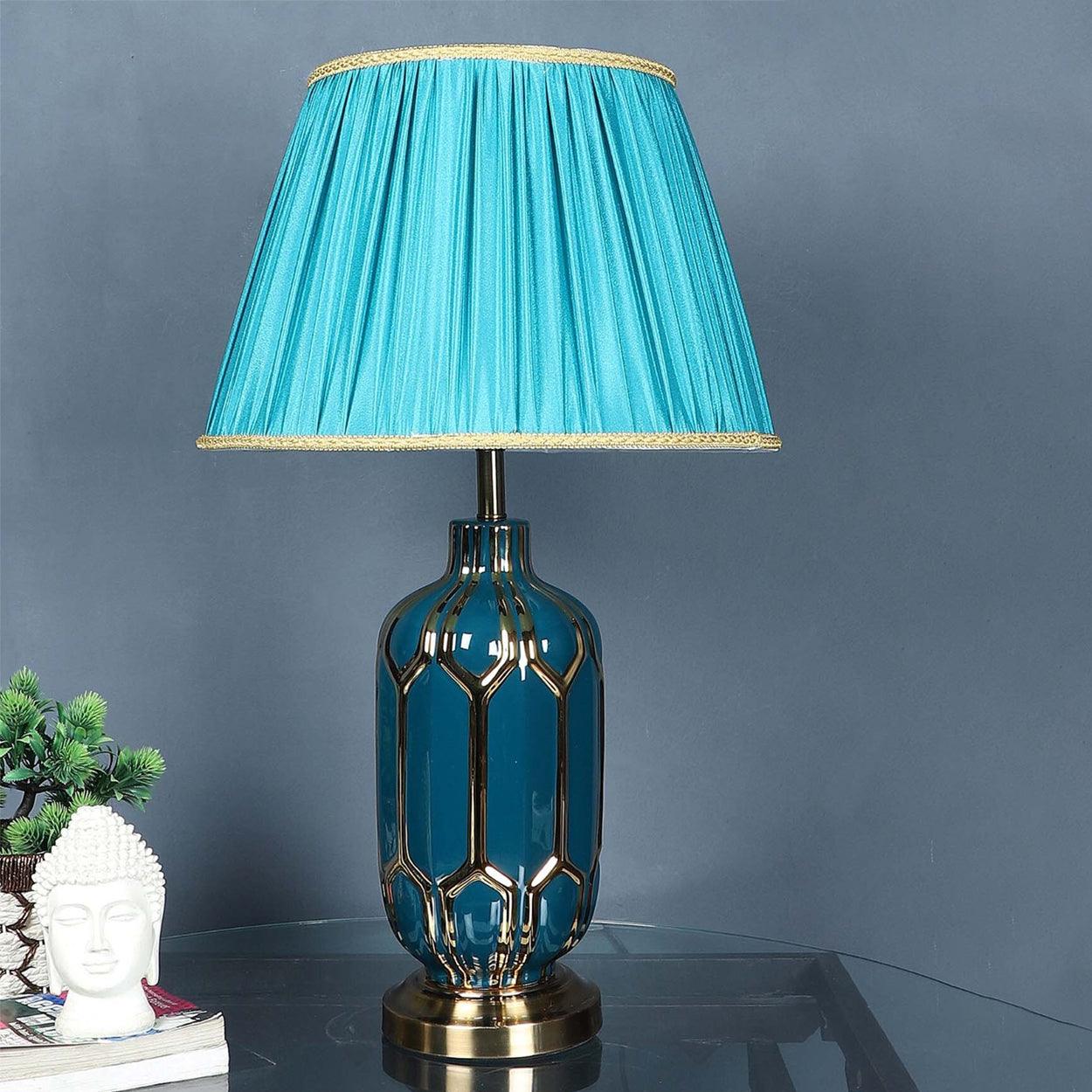 BLEEN CERAMIC TABLE LAMP BEDSIDE LAMP - Ankur Lighting