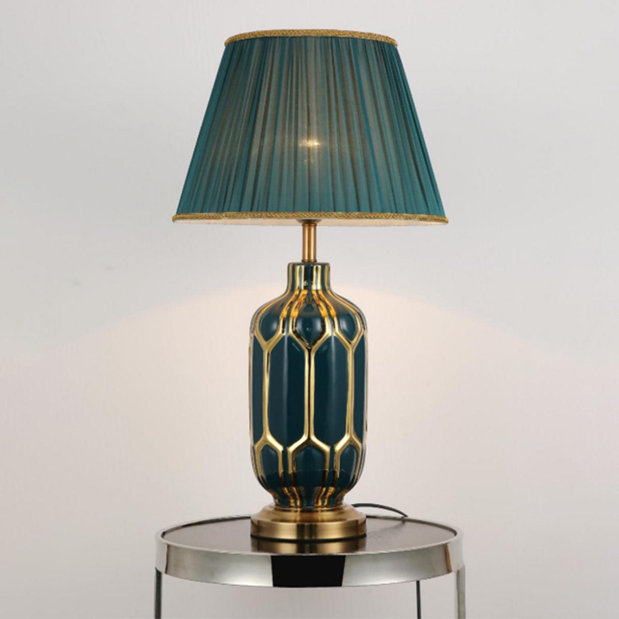 BLEEN CERAMIC TABLE LAMP BEDSIDE LAMP - Ankur Lighting