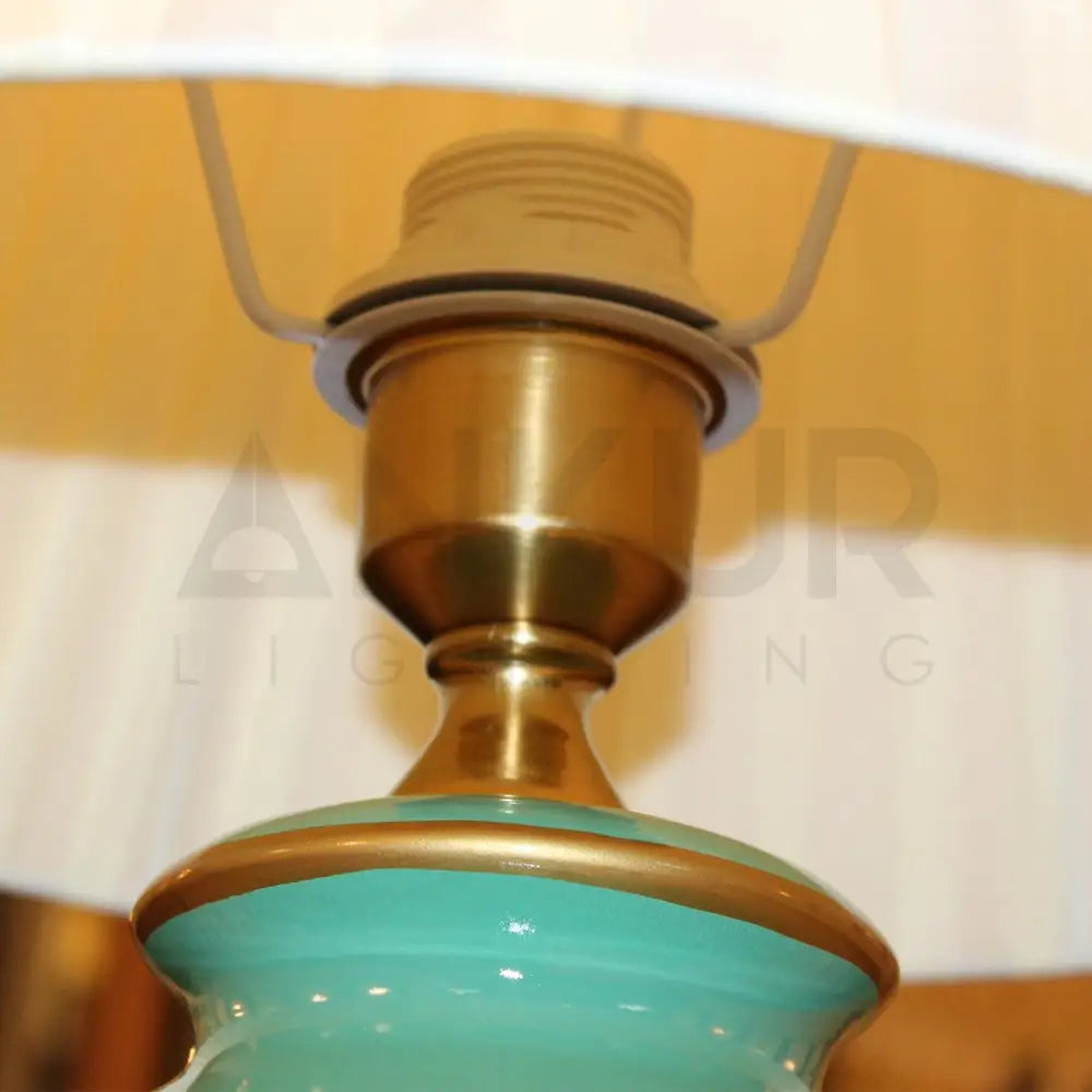 BLOOM CERAMIC BEDSIDE TABLE LAMP - Ankur Lighting