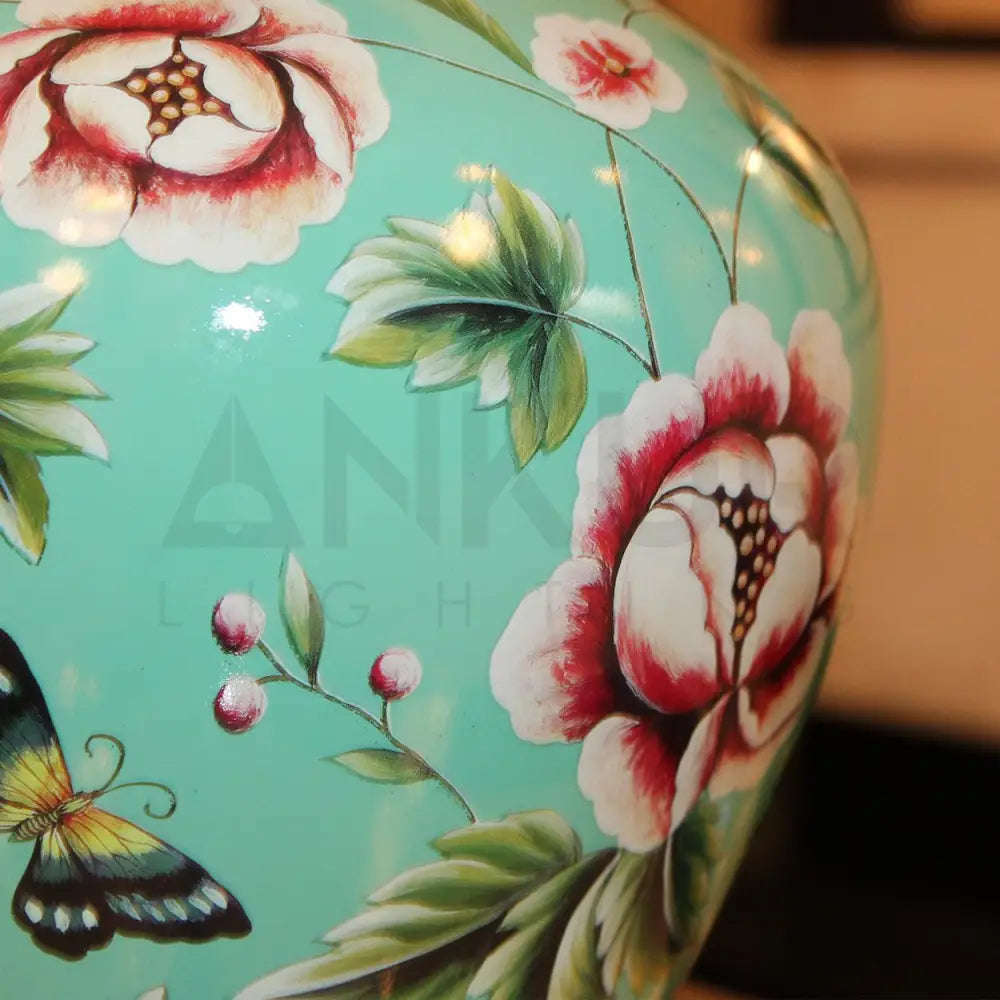 BLOOM CERAMIC BEDSIDE TABLE LAMP - Ankur Lighting