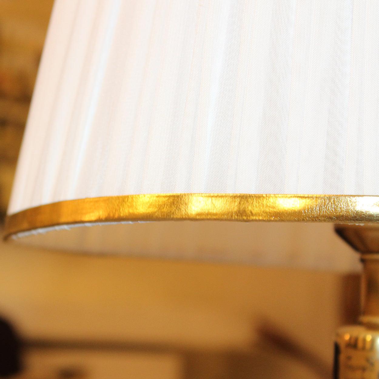 CAPSULE GOLD AND WHITE CERAMIC TABLE LAMP BEDSIDE LAMP - Ankur Lighting