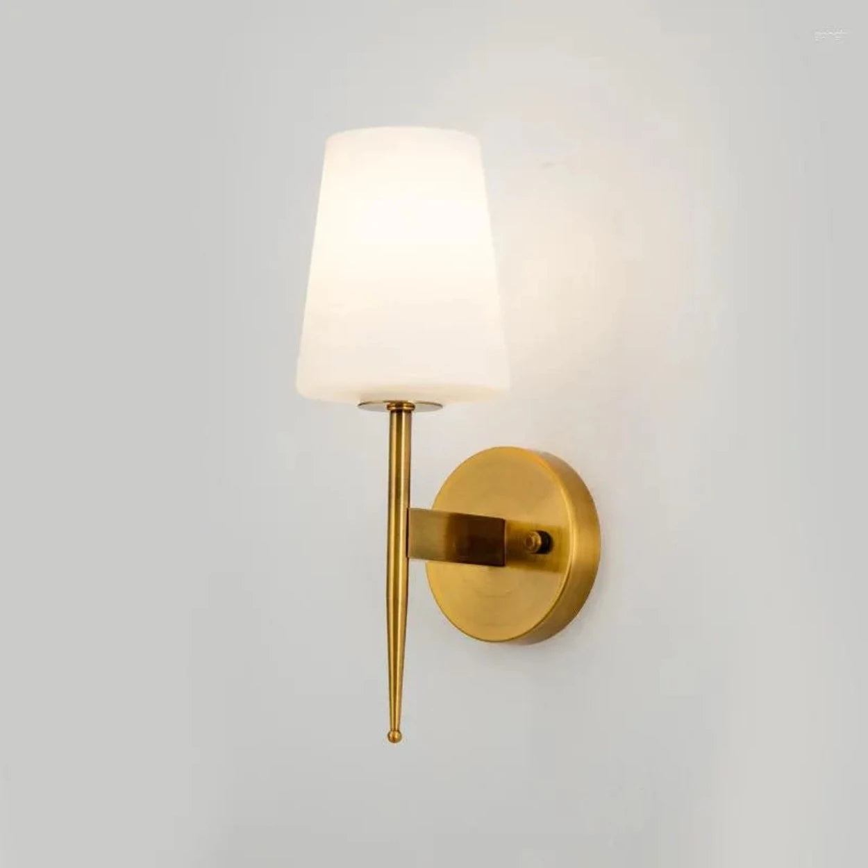 ANKUR GRACE ELEGANT WHITE GLASS AND METAL WALL LIGHT SINGLE AND DOUBLE LAMP OPTIONS