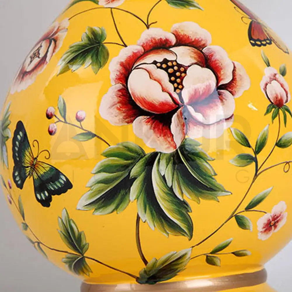 FLORA FLOWER PATTERN CERAMIC TABLE LAMP - Ankur Lighting