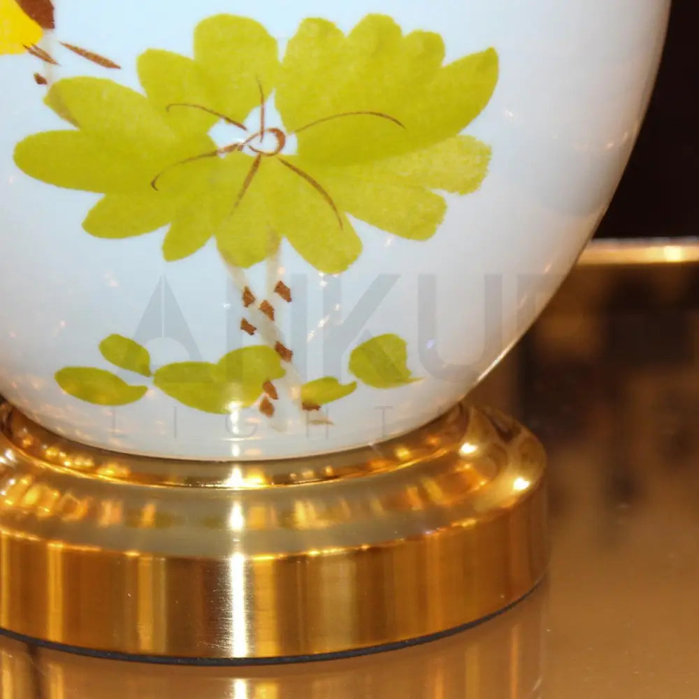 FLORI CERAMIC BEDSIDE TABLE LAMP - Ankur Lighting
