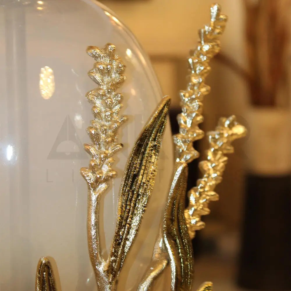 GILDA HANDMADE GLASS AND METAL BEDSIDE TABLE LAMP - Ankur Lighting