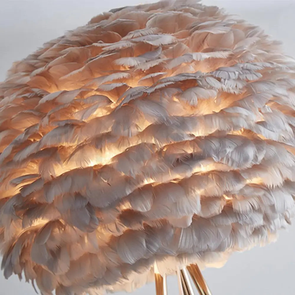 GOOSE FEATHER TABLE LAMP BEDSIDE LAMP - Ankur Lighting
