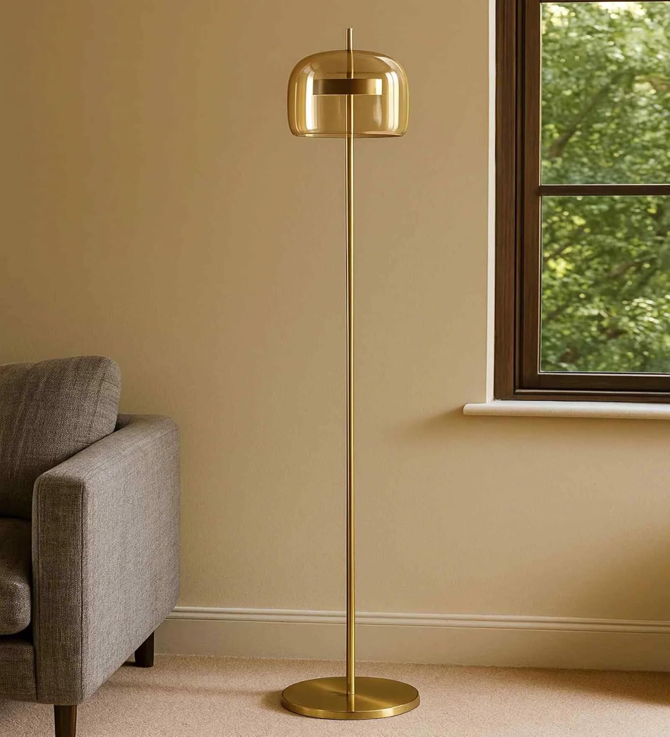 ANKUR JUBE CONTEMPORARY GLASS LED FLOOR LAMP