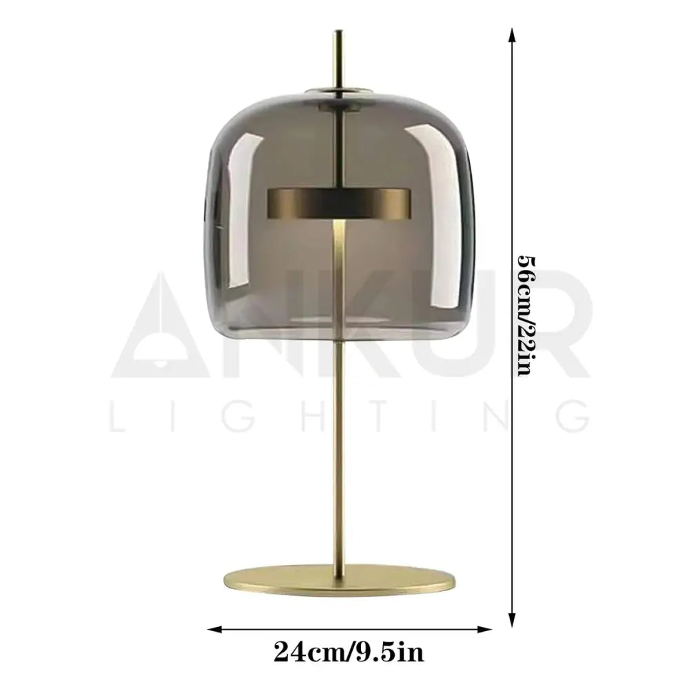 JUBE CONTEMPORARY GLASS LED TABLE LAMP BEDSIDE LAMP