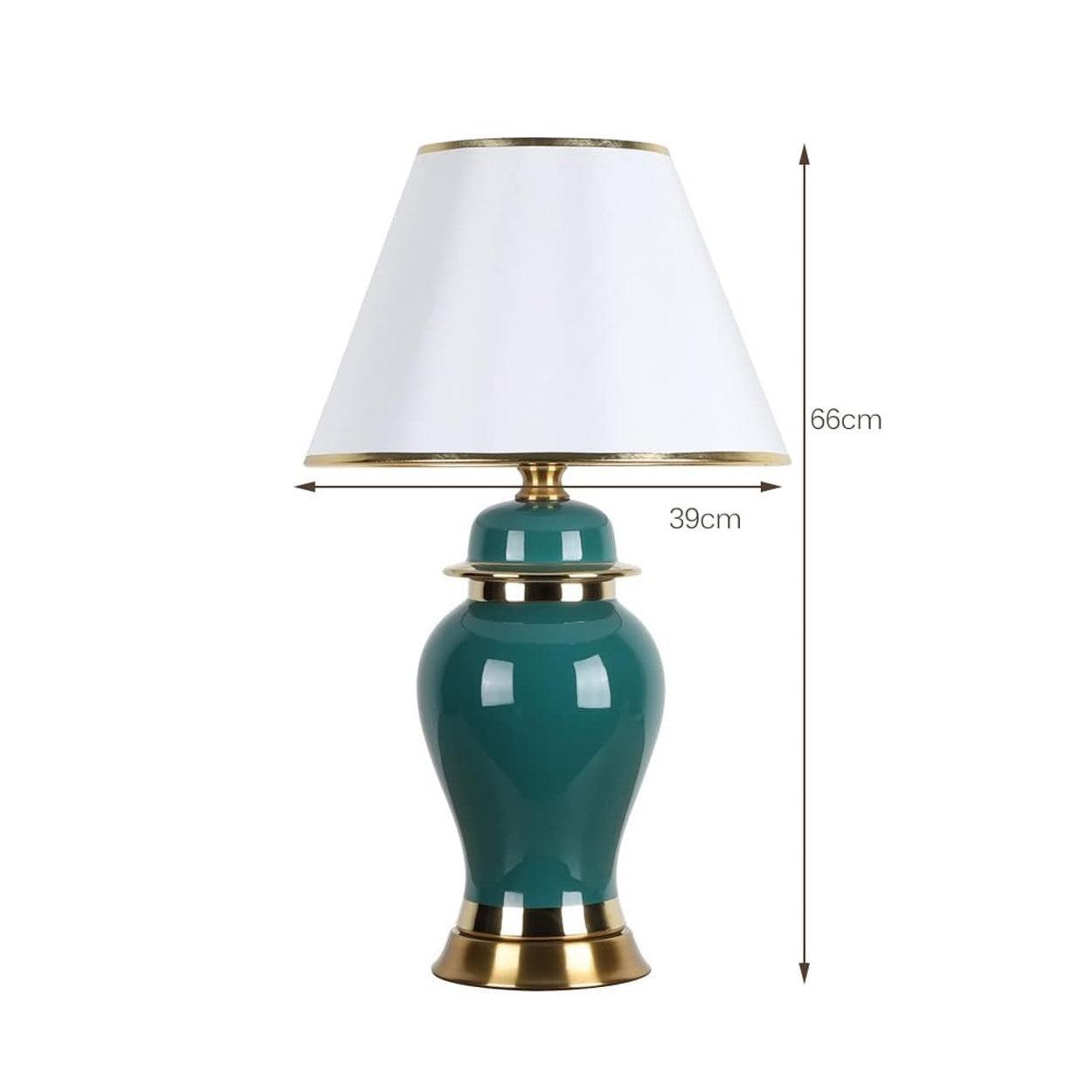 LEAN MODERN GREEN AND PURPLE CERAMIC TABLE LAMP - Ankur Lighting