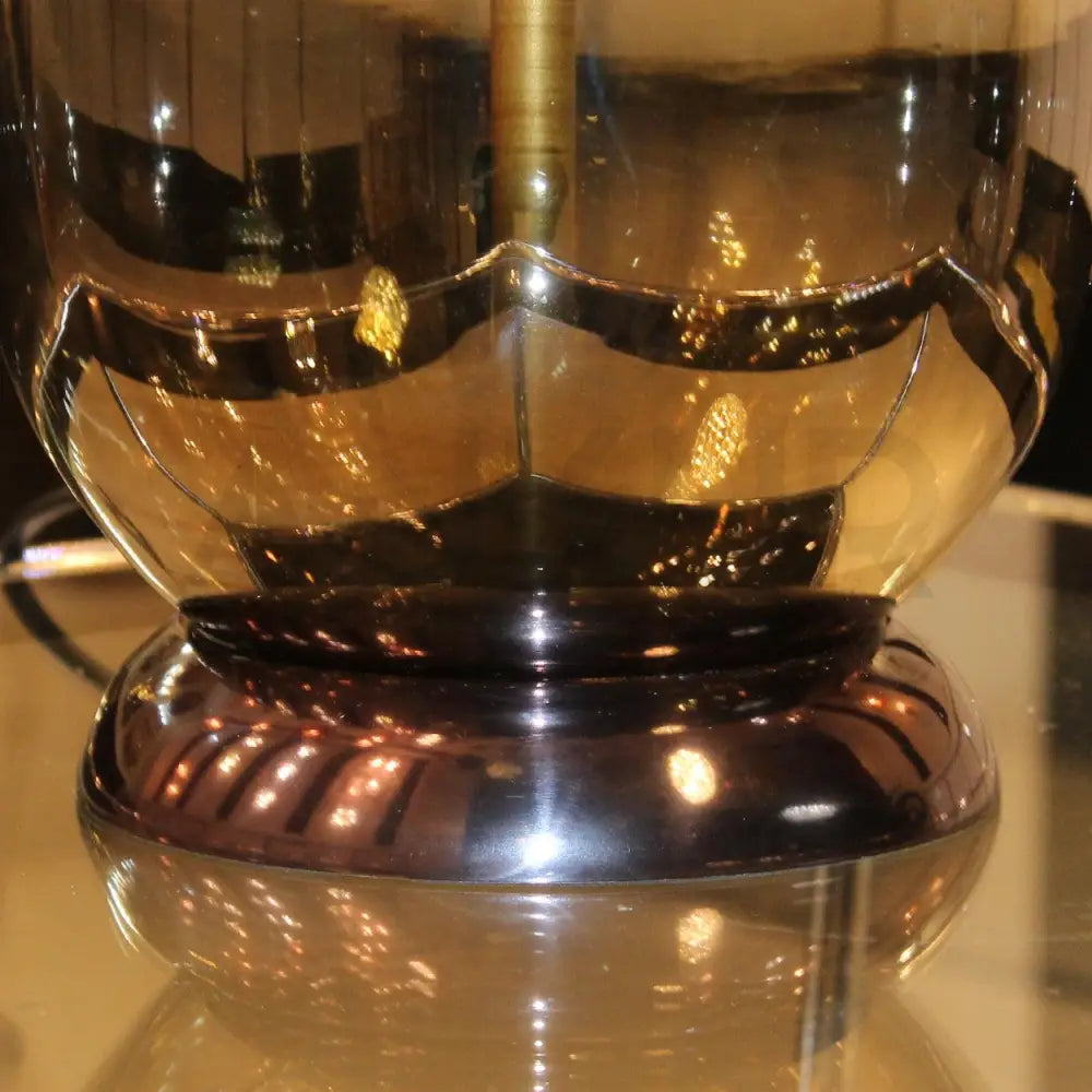 LUMA HANDMADE METAL AND GLASS BEDSIDE TABLE LAMP - Ankur Lighting