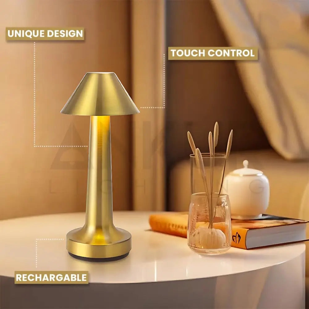 ANKUR METALHAT RECHARGABLE TOUCH CONTROL WIRELESS BAR TABLE LAMP