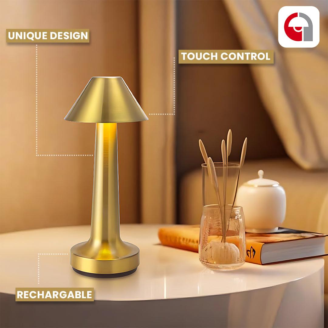 METALHAT RECHARGABLE TOUCH CONTROL WIRELESS BAR TABLE LAMP - Ankur Lighting