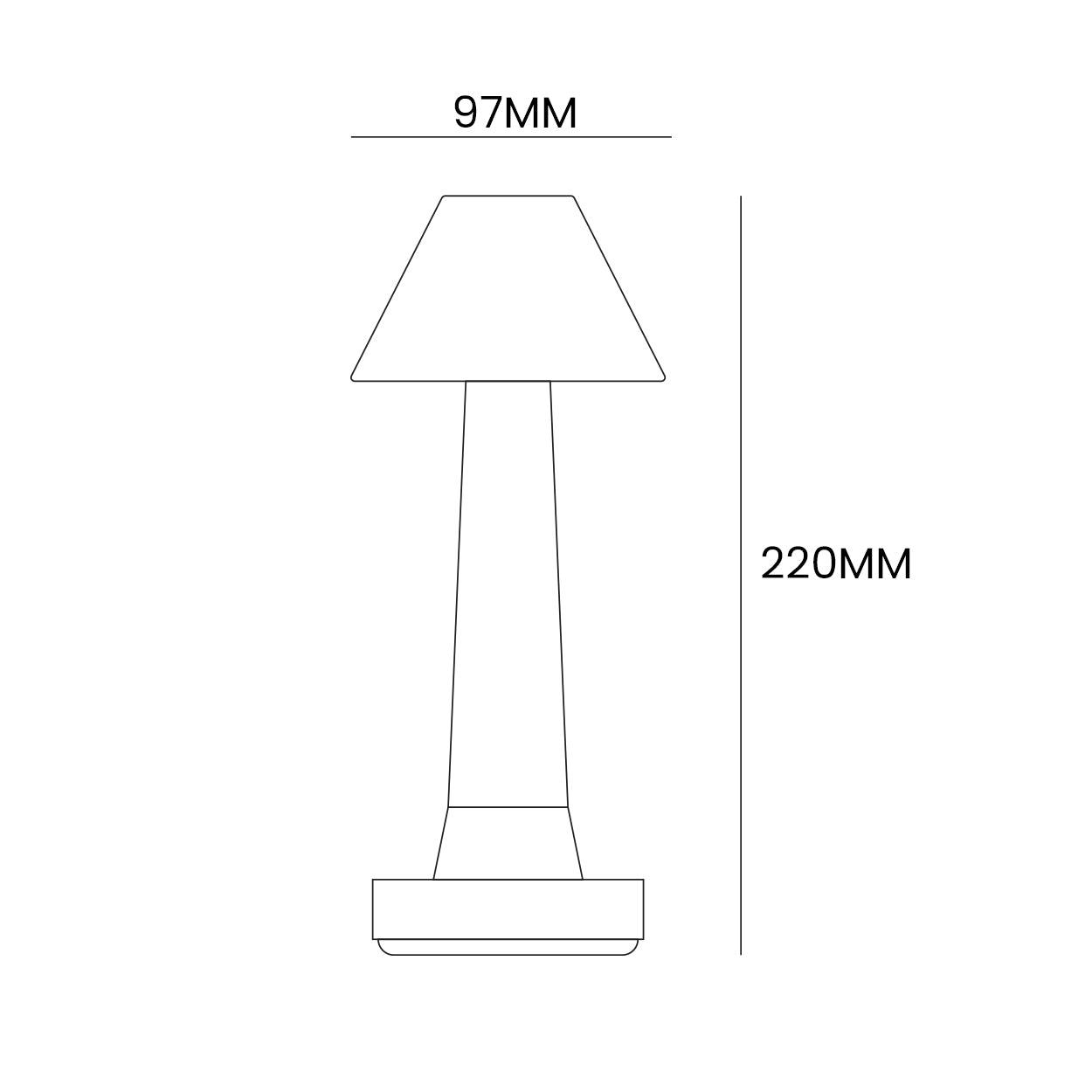 METALHAT RECHARGABLE TOUCH CONTROL WIRELESS BAR TABLE LAMP - Ankur Lighting