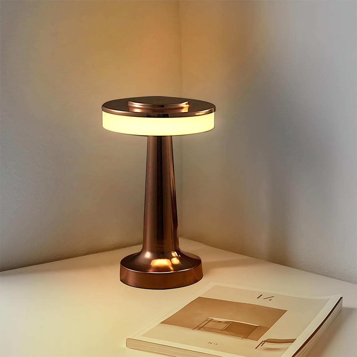 MUSHED RECHARGABLE TOUCH CONTROL WIRELESS BAR TABLE LAMP - Ankur Lighting