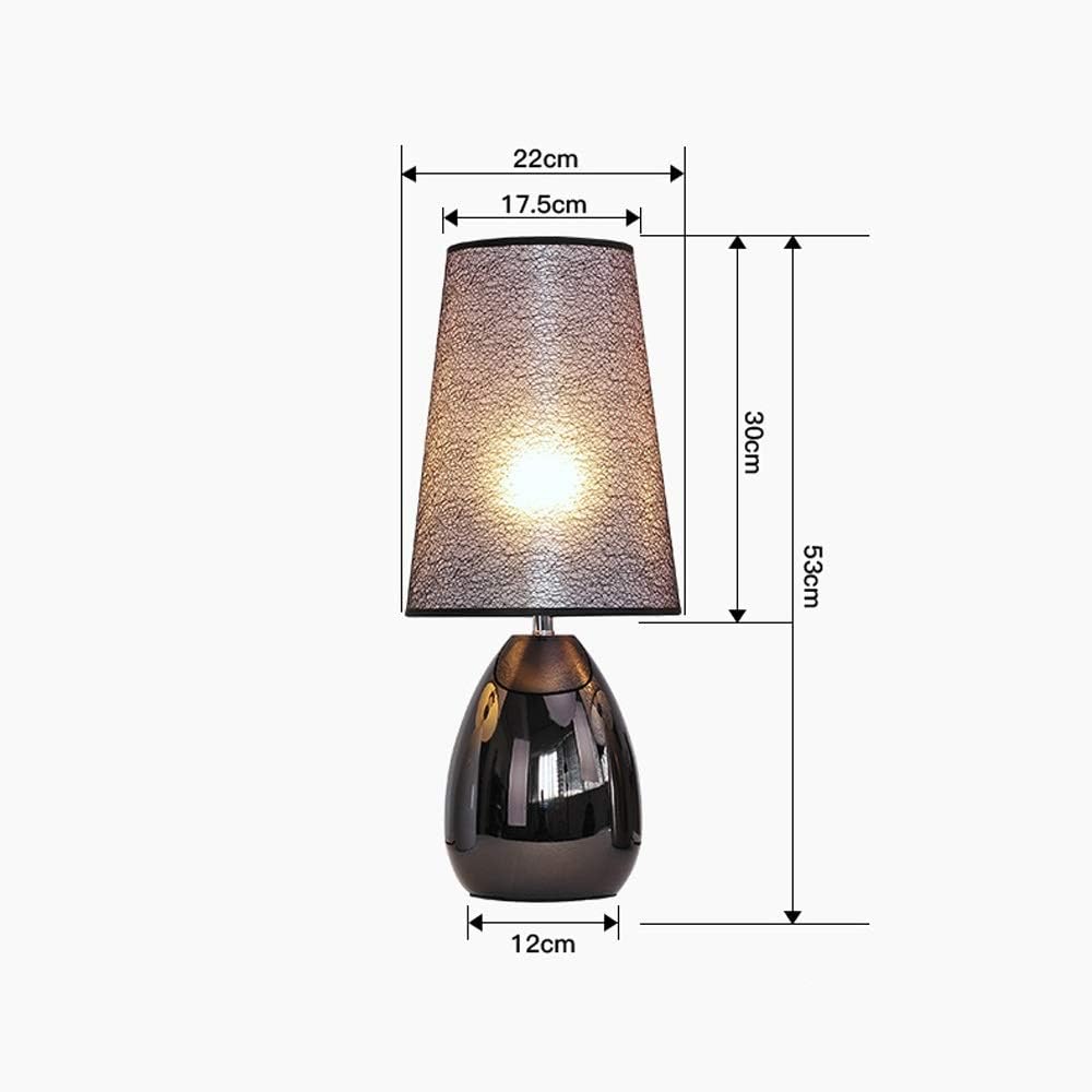 ANKUR NOIR GLOSSY FINISH METAL BEDSIDE TABLE LAMP