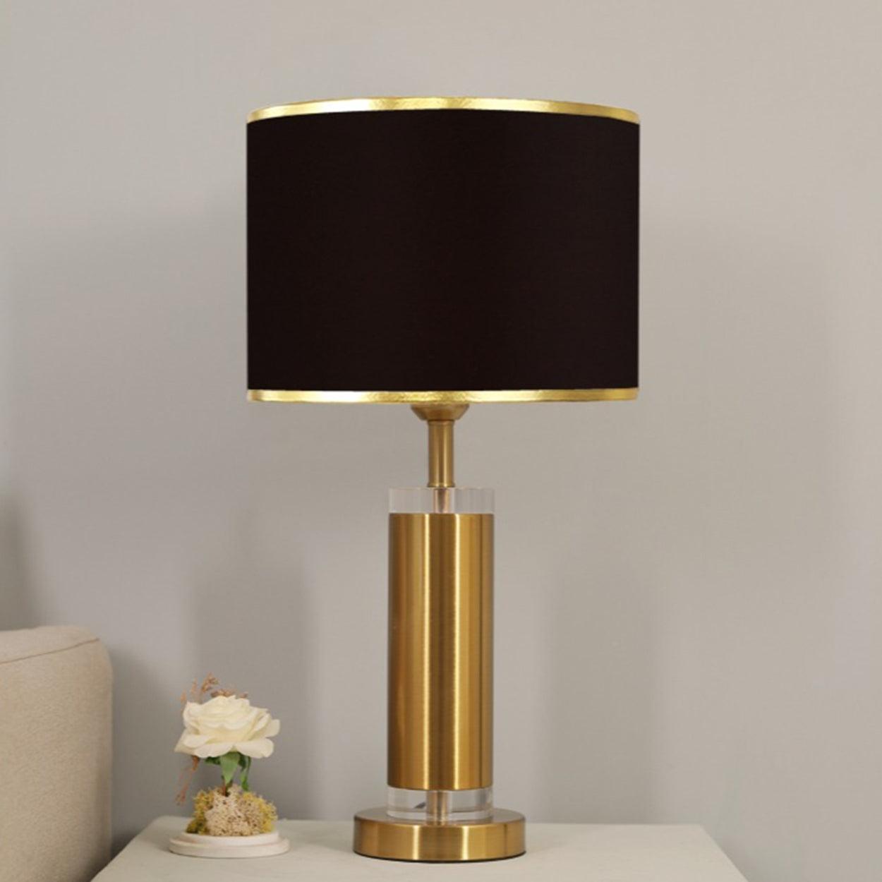 ROBERT LUXURY METAL AND CRYSTAL DESIGNER TABLE LAMP BEDSIDE LAMP - Ankur Lighting