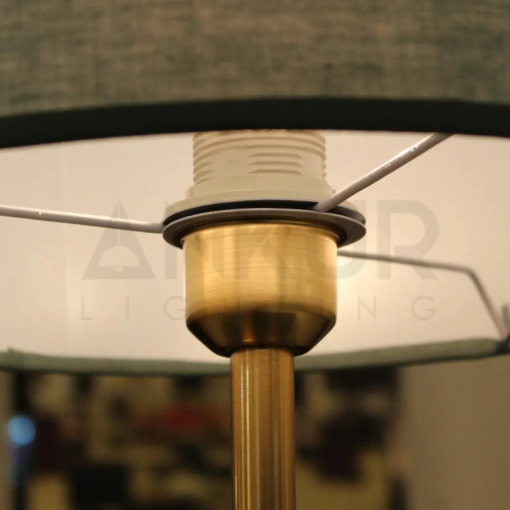 ROWAN MODERN GOLDEN STRIPES CERAMIC TABLE LAMP BEDSIDE LAMP - Ankur Lighting