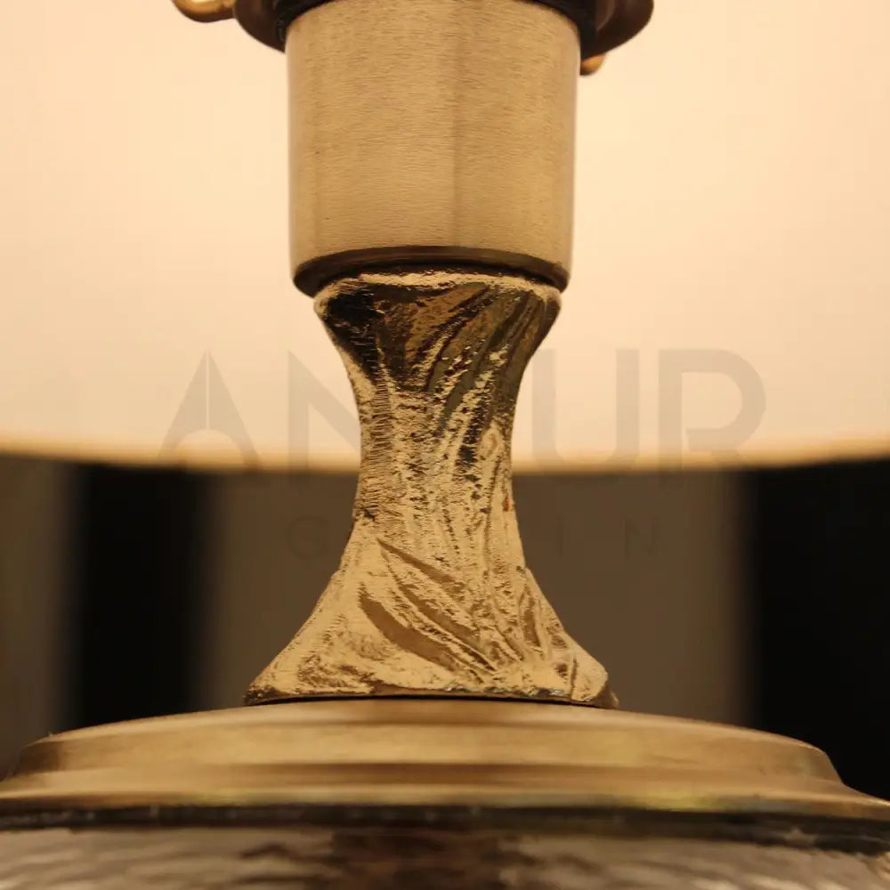 RUNNING LEOPARD HAND MADE METAL AND GLASS TABLE LAMP - Ankur Lighting