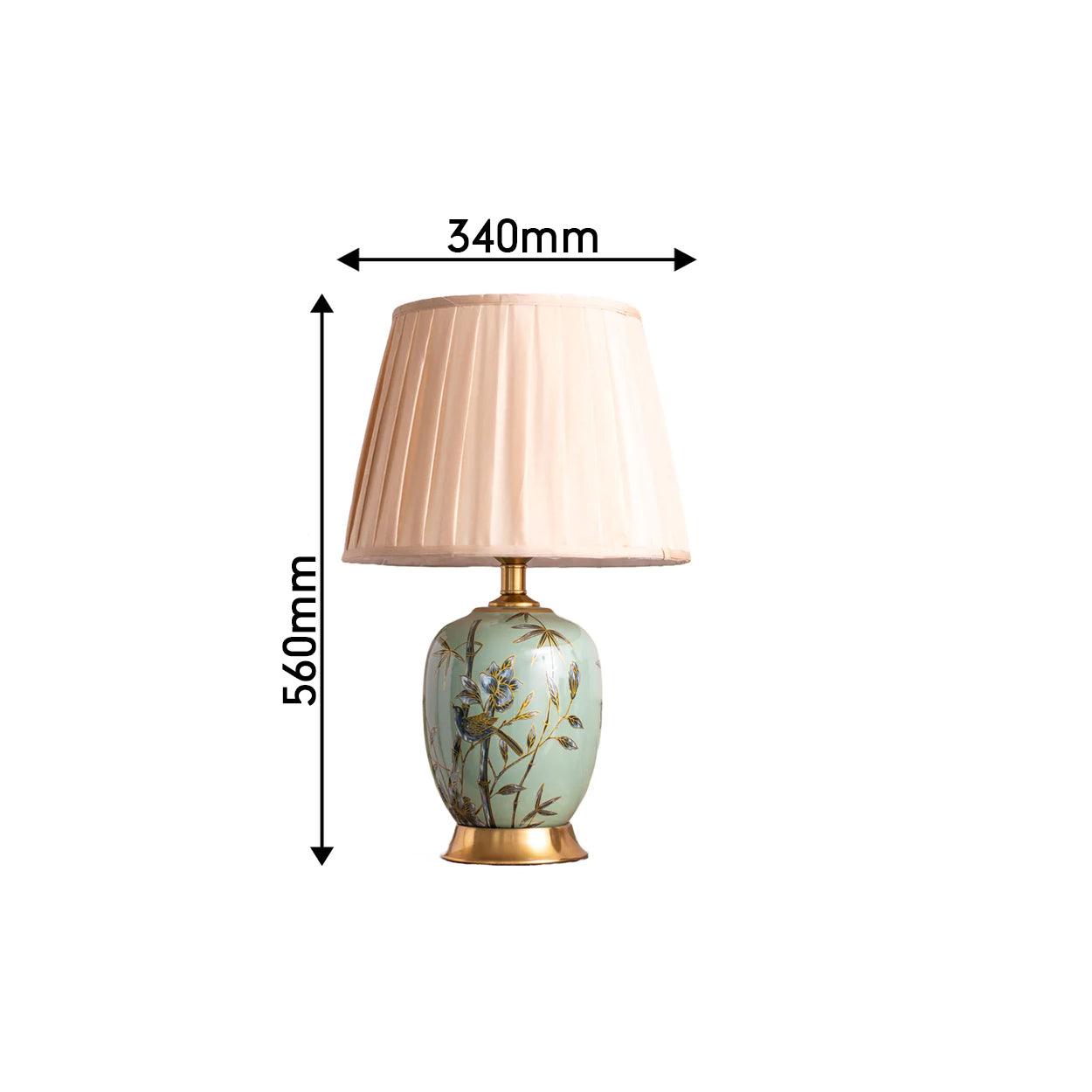 SONA CERAMIC BEDSIDE TABLE LAMP - Ankur Lighting