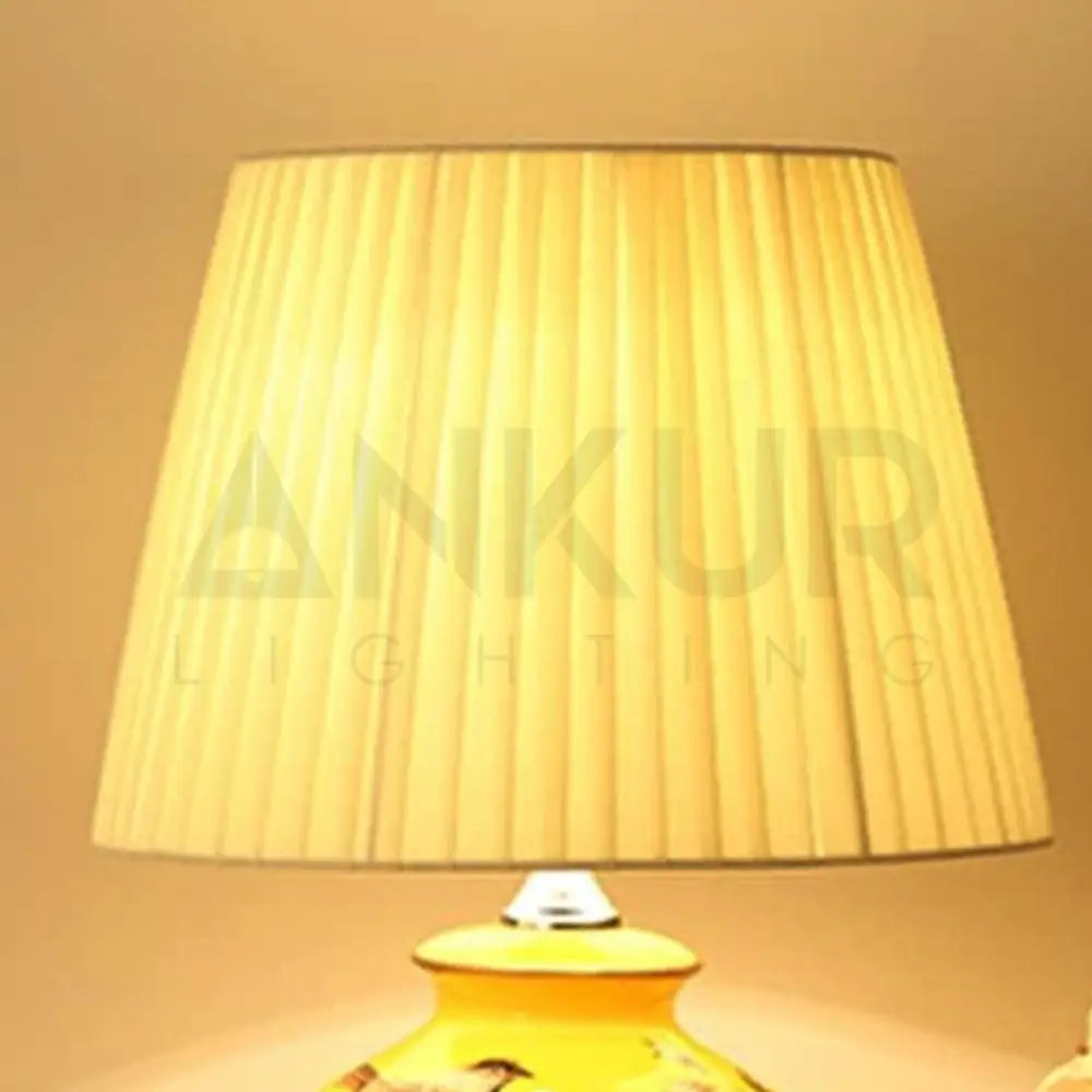 SONGBIRD FLORAL PATTERN CERAMIC TABLE LAMP - Ankur Lighting