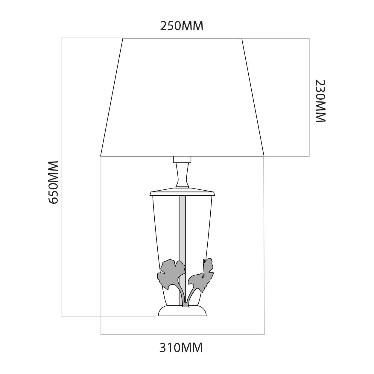 TROPICAL PALM HAND MADE METAL AND GLASS TABLE LAMP - Ankur Lighting