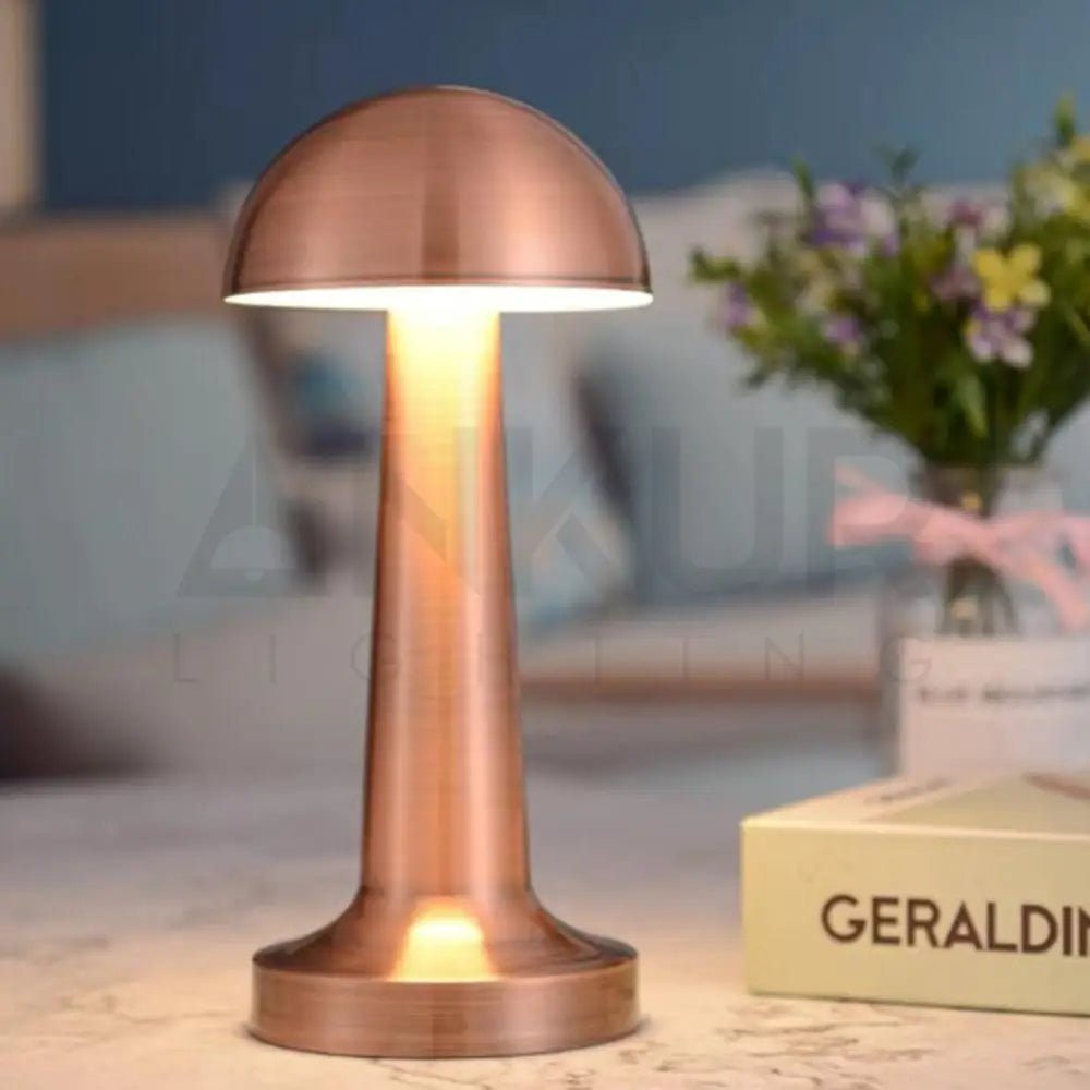 MUSHROOM RECHARGABLE TOUCH CONTROL WIRELESS BAR TABLE LAMP - Ankur Lighting