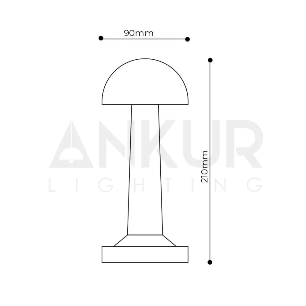 MUSHROOM RECHARGABLE TOUCH CONTROL WIRELESS BAR TABLE LAMP - Ankur Lighting