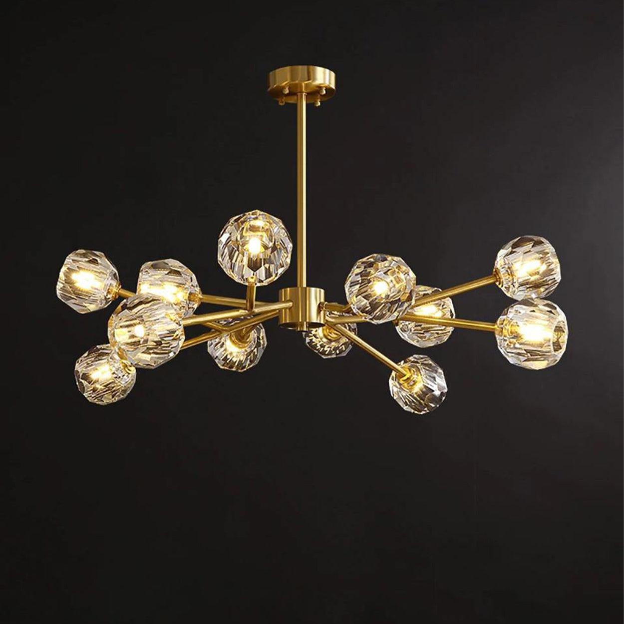 18 LIGHTS CROWN DIAMOND CRYSTAL CHANDELIER - Ankur Lighting