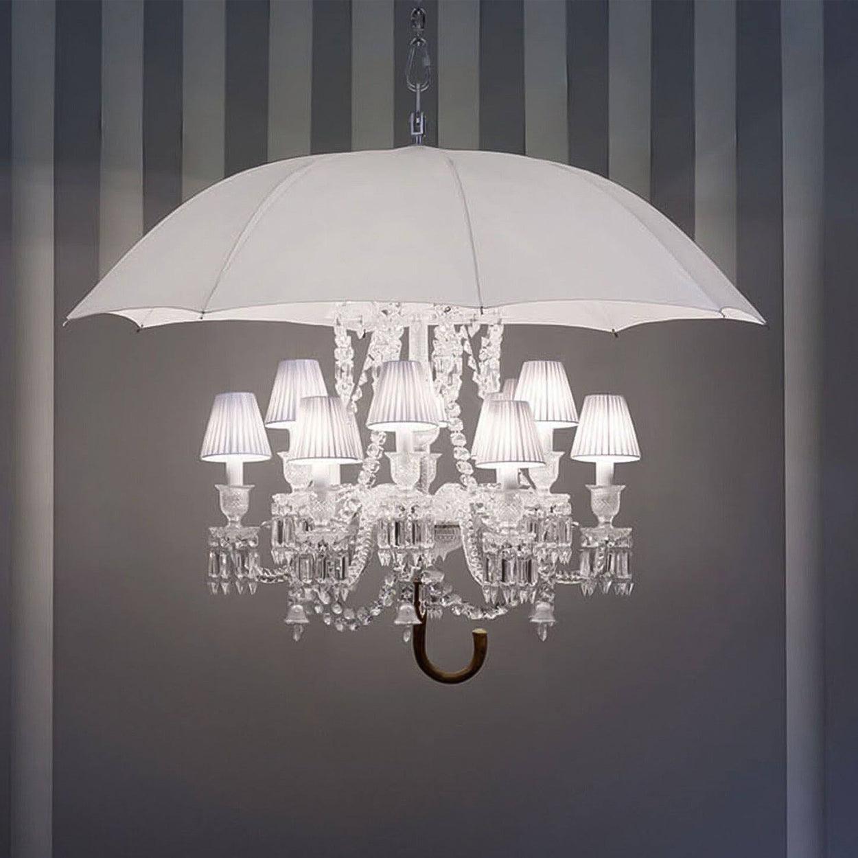 ANKUR 12 LIGHT MARIA COQUINE UMBRELLA BACCARAT STYLE CRYSTAL CHANDELIER - Ankur Lighting