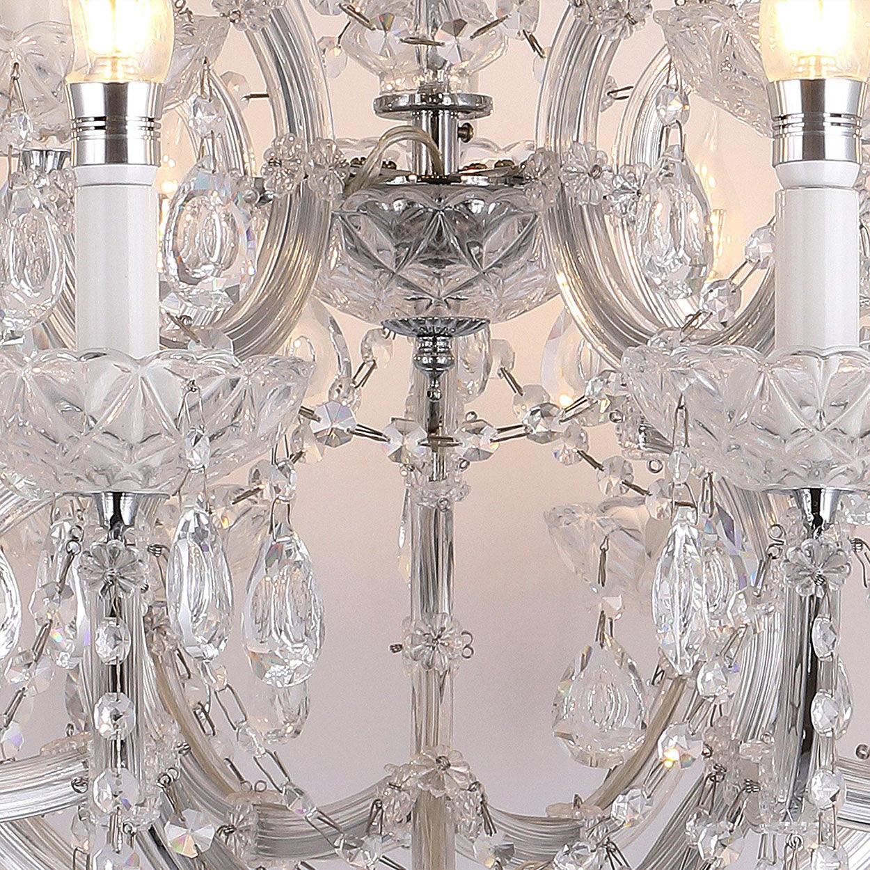 ANKUR 15 LIGHTS SPARKLE CLEAR CRYSTAL CHANDELIER - Ankur Lighting