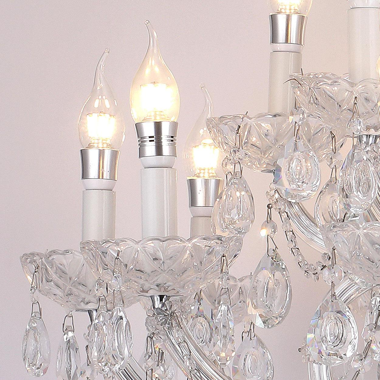 ANKUR 15 LIGHTS SPARKLE CLEAR CRYSTAL CHANDELIER - Ankur Lighting