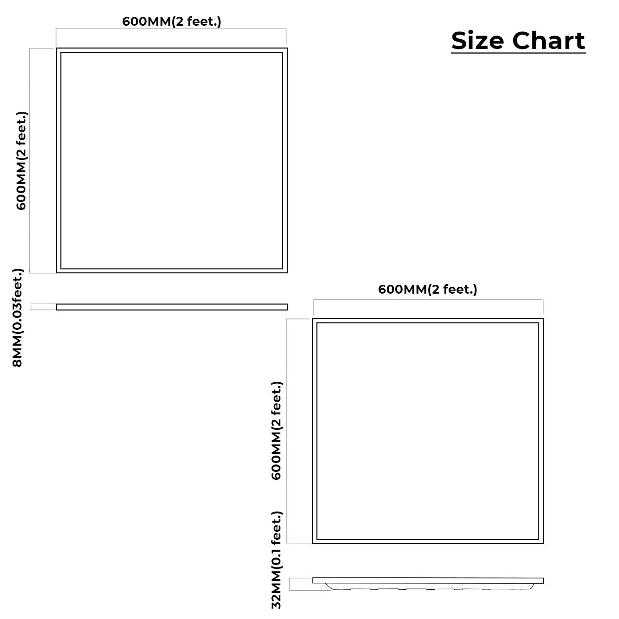 ANKUR 2 x 2 (600MM x 600MM) ECO LED SQUARE PANEL LIGHT - Ankur Lighting