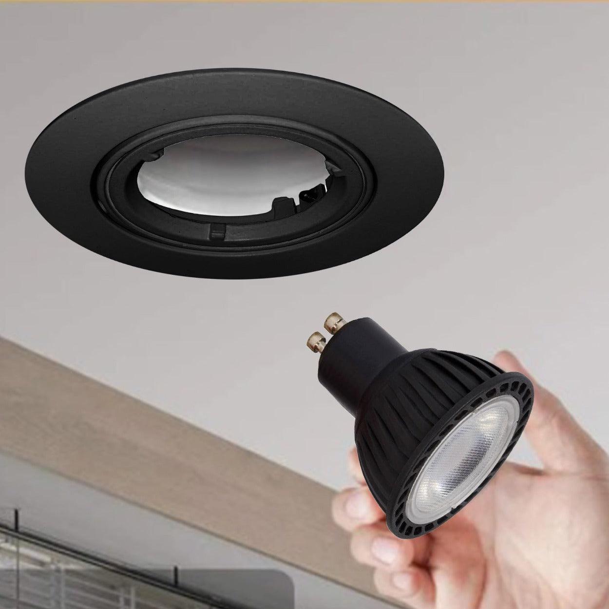 ANKUR 3D LED ROUND RECESSED ADJUSTABLE DOWNLIGHT MR16 CASING - Ankur Lighting