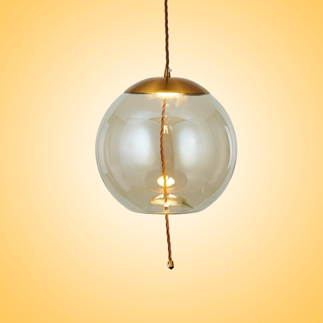 ANKUR BALI ROUND GLASS LED HANGING LIGHT - Ankur Lighting