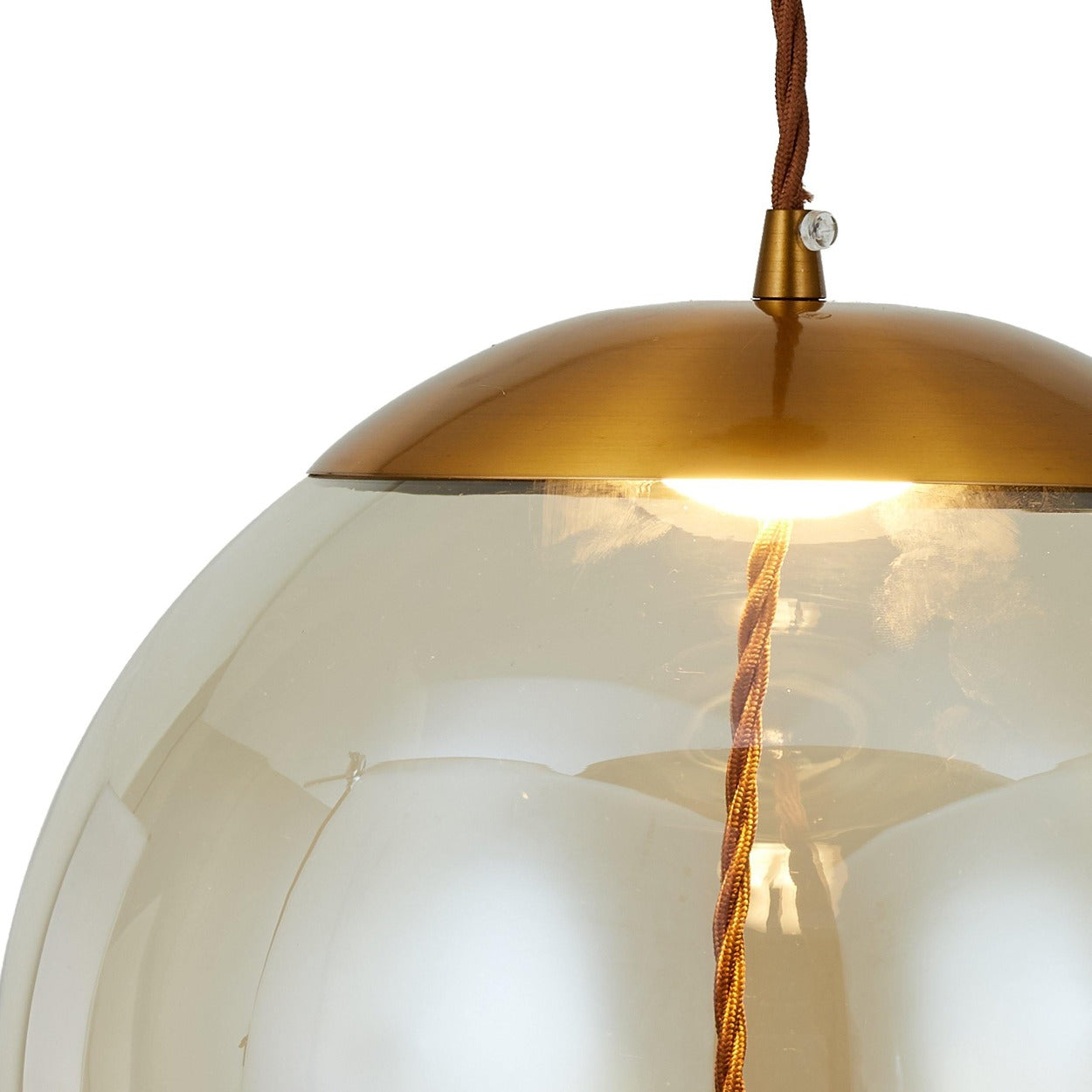 ANKUR BALI ROUND GLASS LED HANGING LIGHT - Ankur Lighting