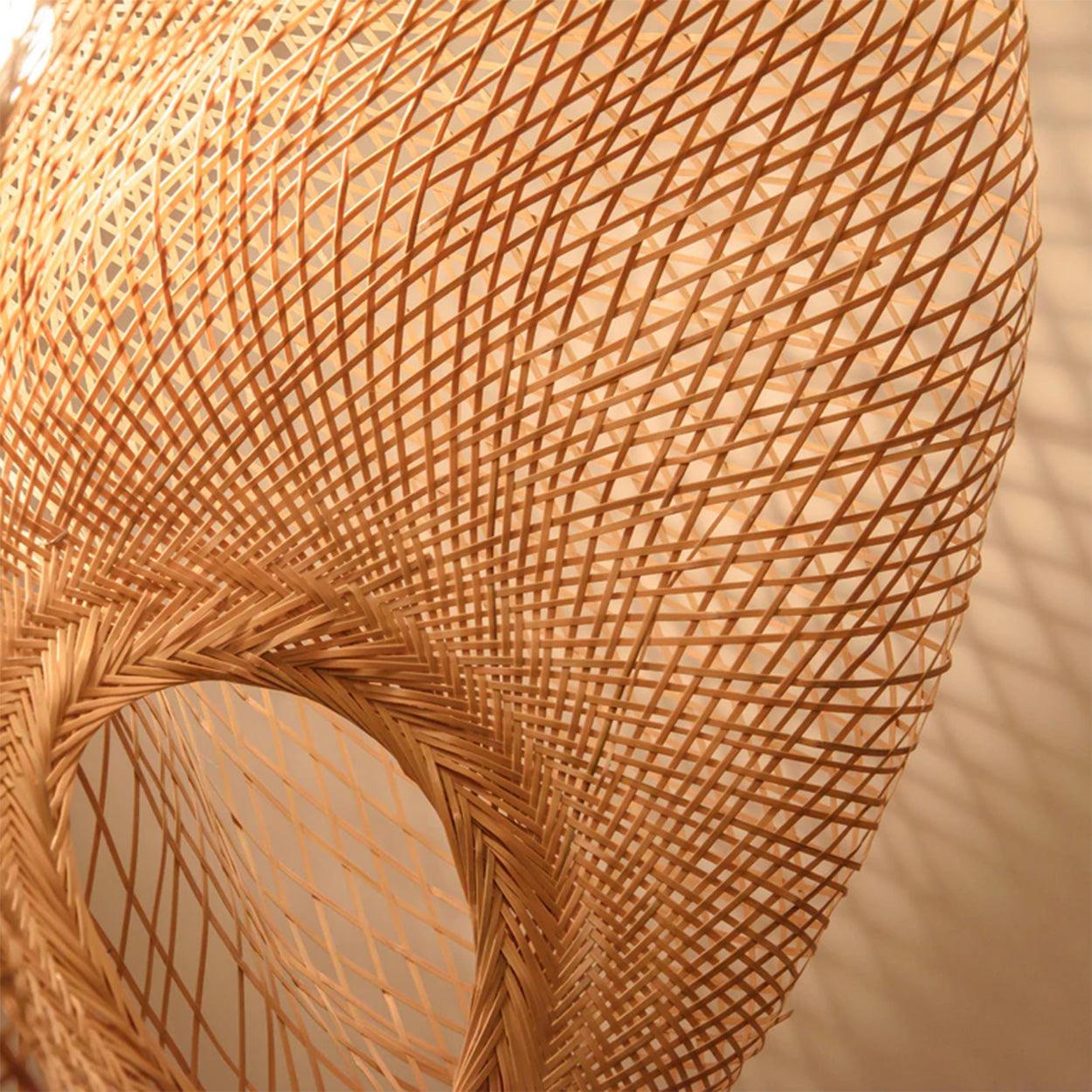 ANKUR CANE HAT BAMBOO PENDANT LIGHT - Ankur Lighting