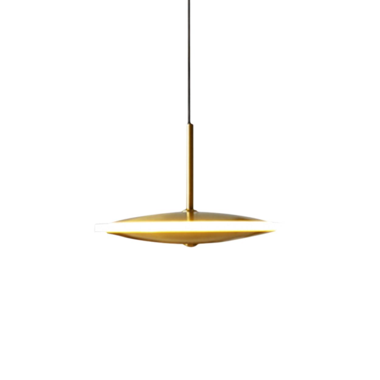 ANKUR CHRONA UFO DISH GOLD LED PENDANT LIGHT - Ankur Lighting