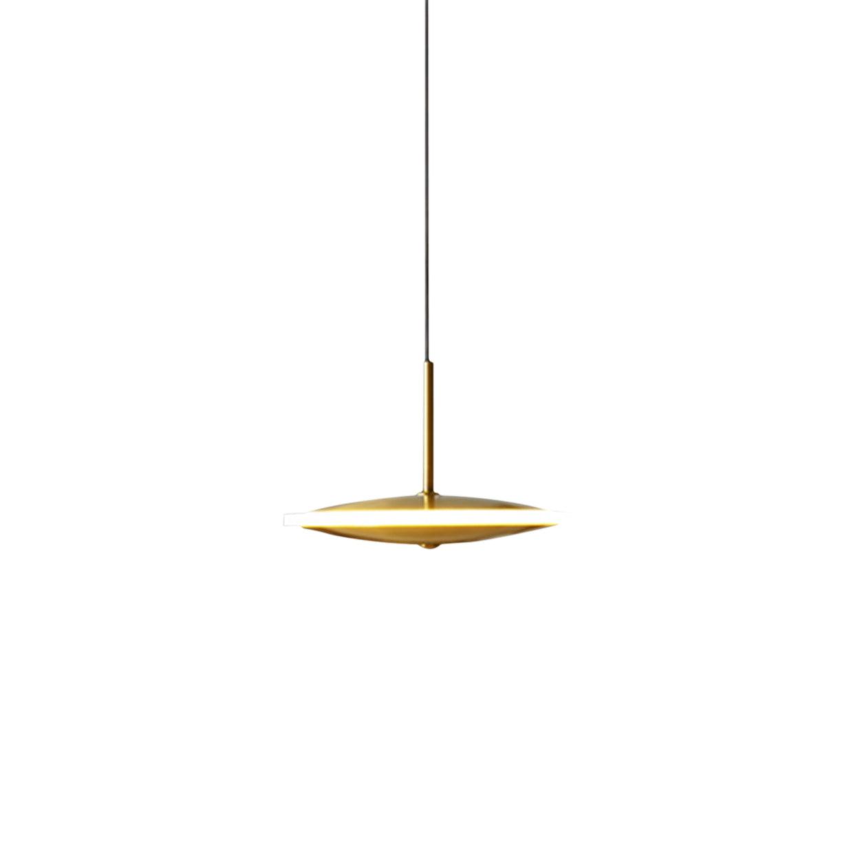 ANKUR CHRONA UFO DISH GOLD LED PENDANT LIGHT - Ankur Lighting