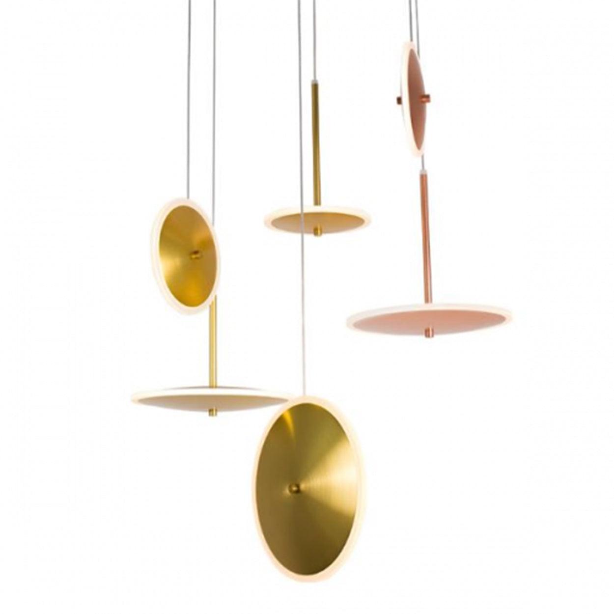 ANKUR CHRONA UFO DISH GOLD LED PENDANT LIGHT - Ankur Lighting