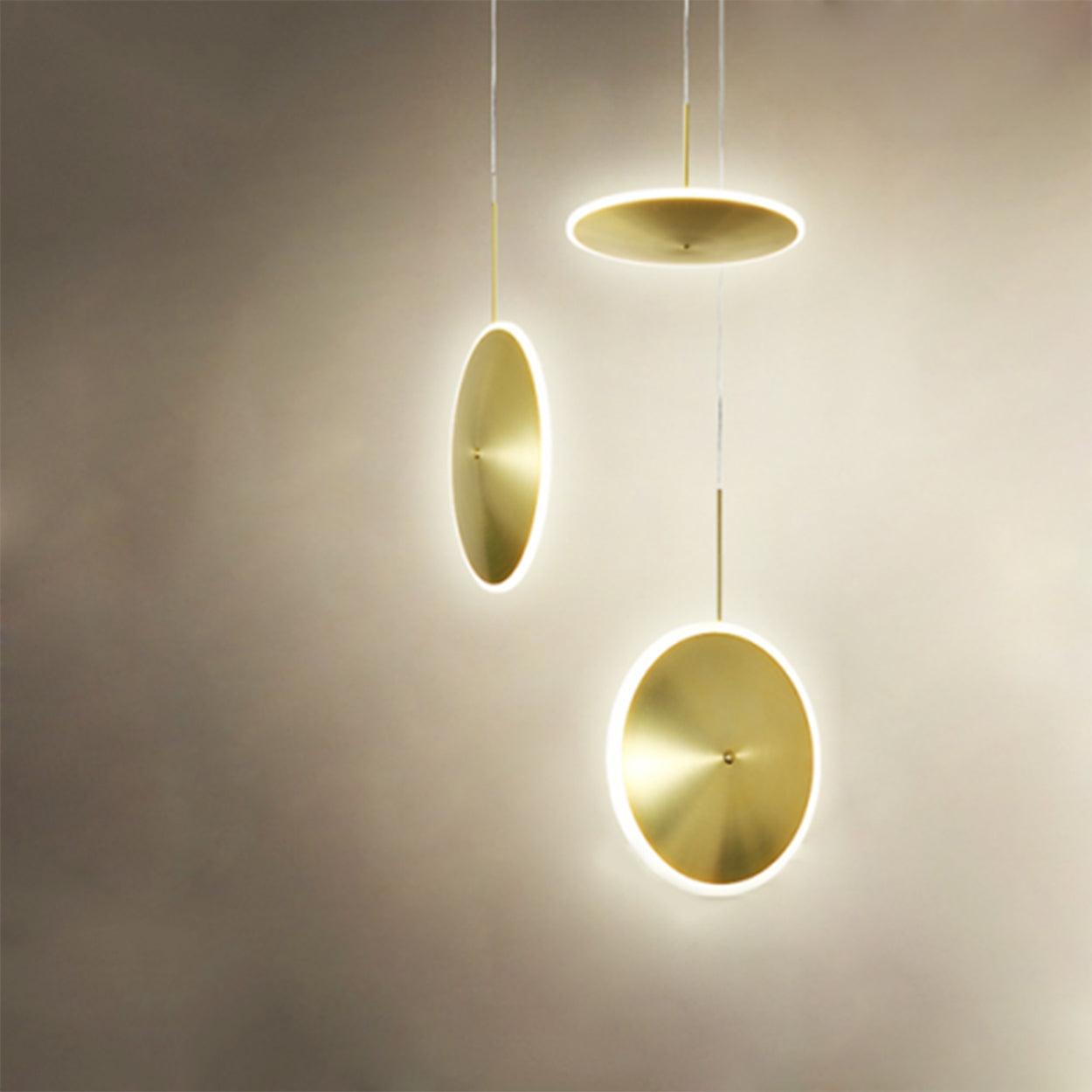 ANKUR CHRONA UFO DISH GOLD LED PENDANT LIGHT - Ankur Lighting