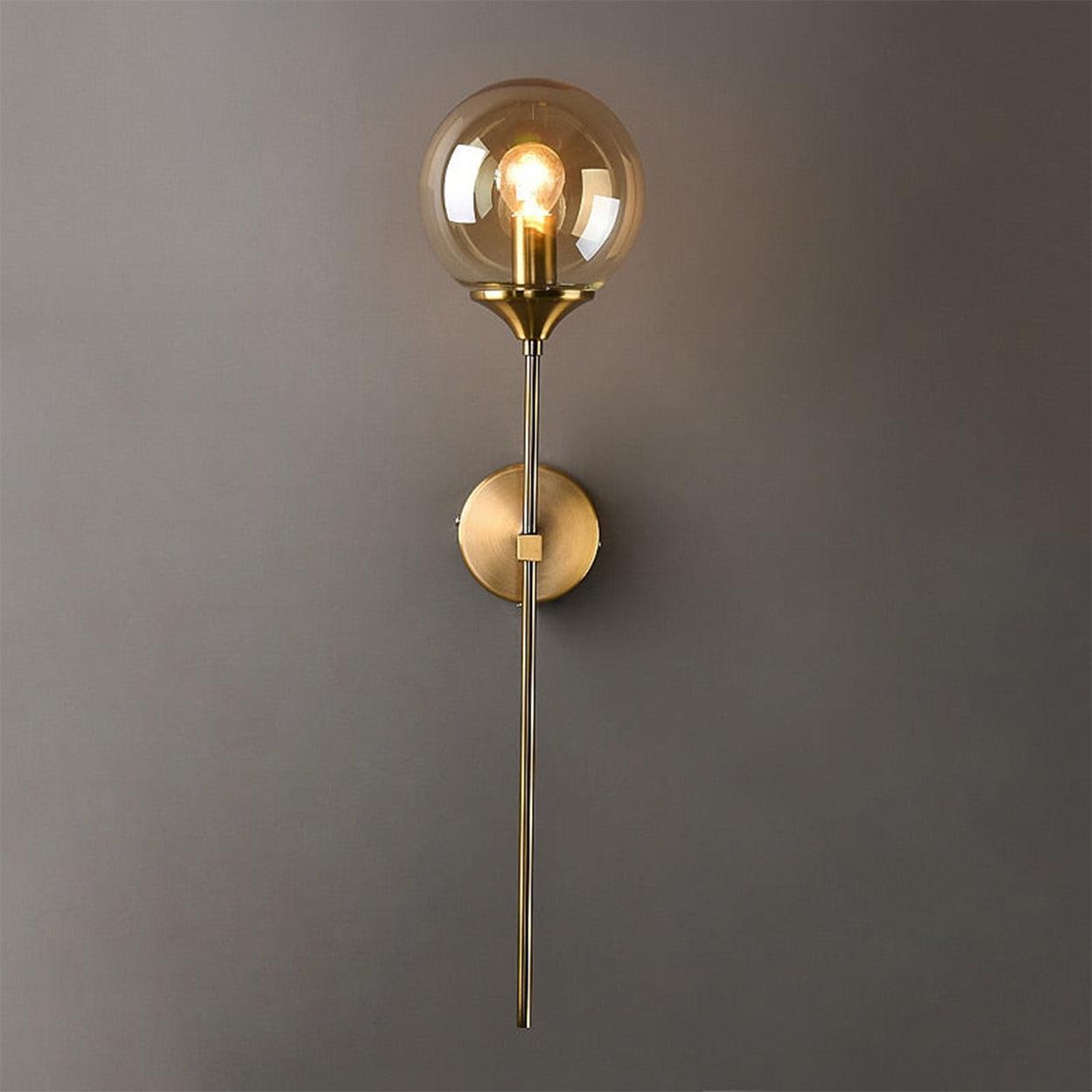 ANKUR CLAIR INDUSTRIAL GLASS GLOBE WALL LIGHTS, BEDSIDE WALL LIGHT - Ankur Lighting