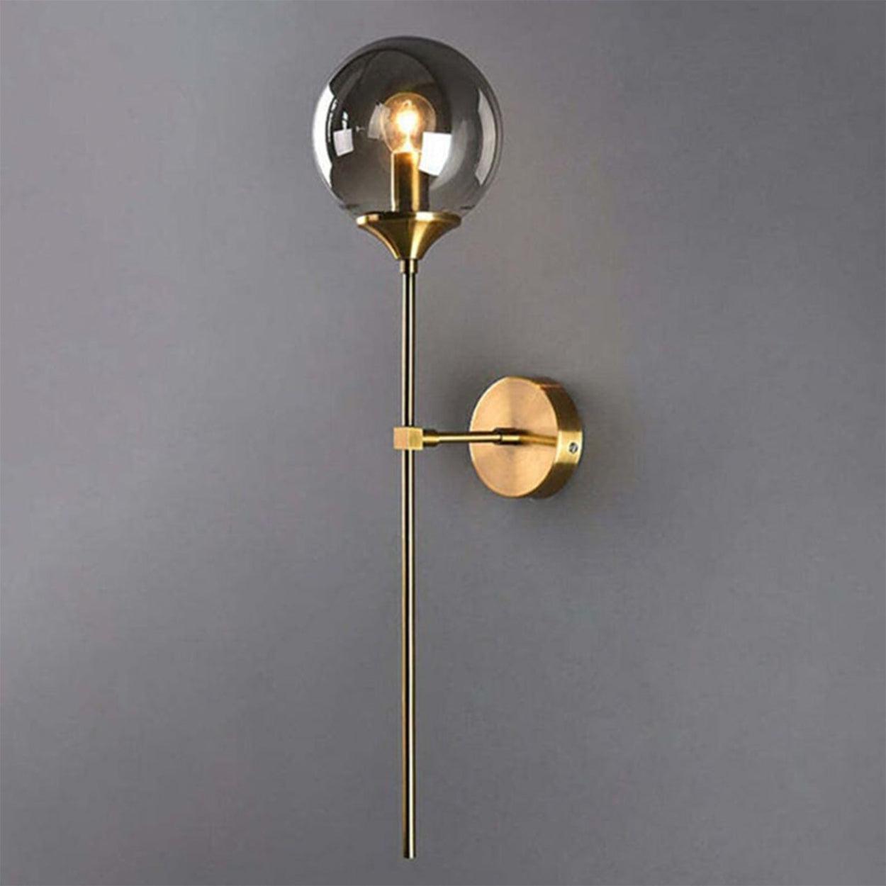 ANKUR CLAIR INDUSTRIAL GLASS GLOBE WALL LIGHTS, BEDSIDE WALL LIGHT - Ankur Lighting