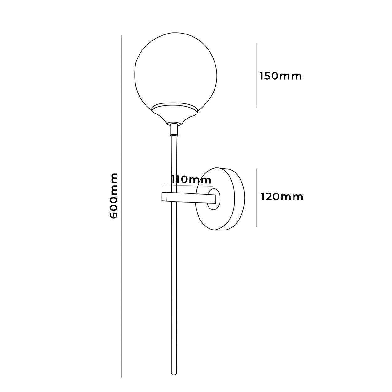 ANKUR CLAIR INDUSTRIAL GLASS GLOBE WALL LIGHTS, BEDSIDE WALL LIGHT - Ankur Lighting