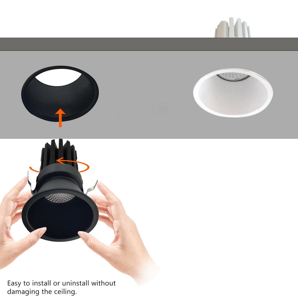 ANKUR CLAMP ROUND DEEP RECESSED MR16 DOWNLIGHT CASING - Ankur Lighting