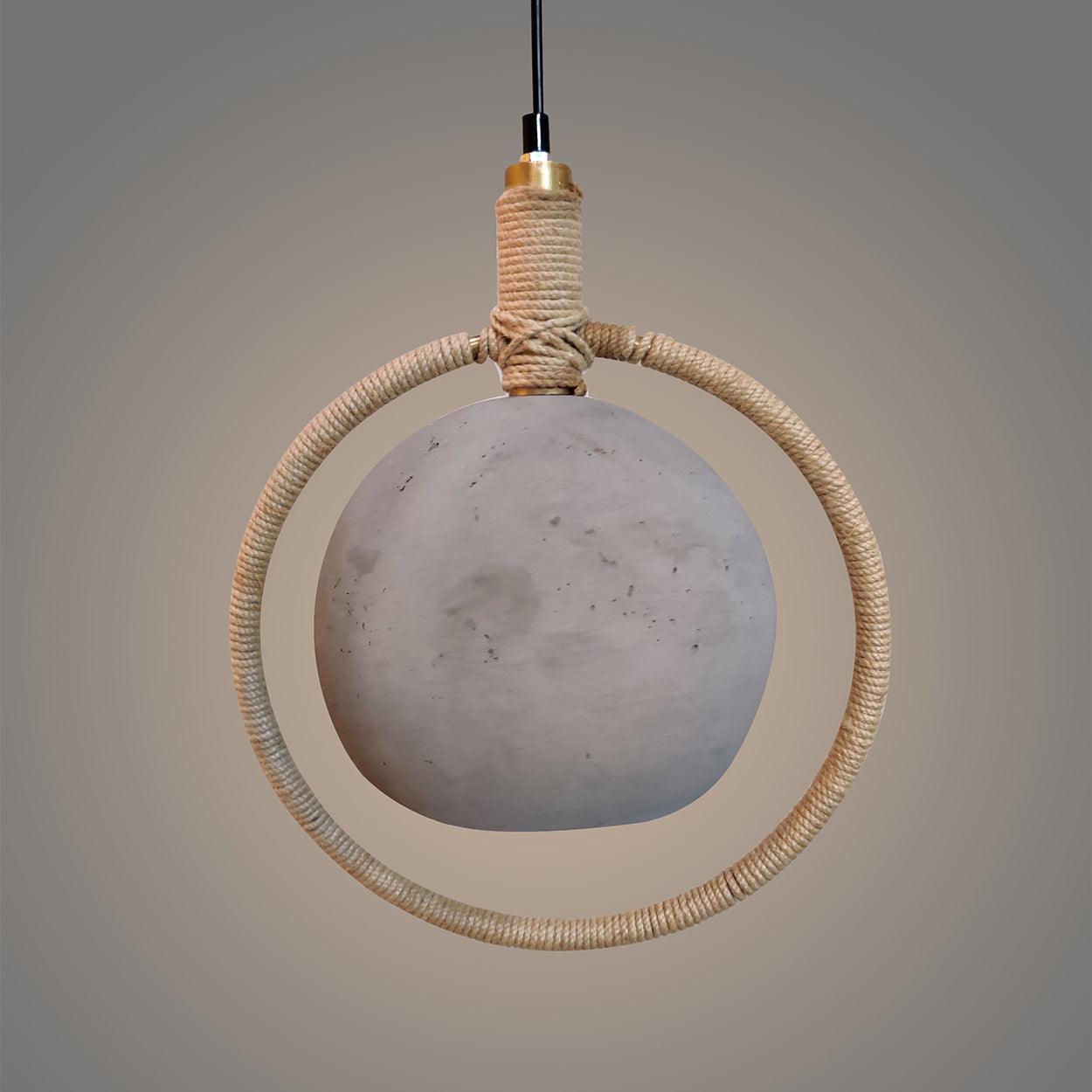 ANKUR CONCRETE BALL ROPE PENDANT LIGHT - Ankur Lighting