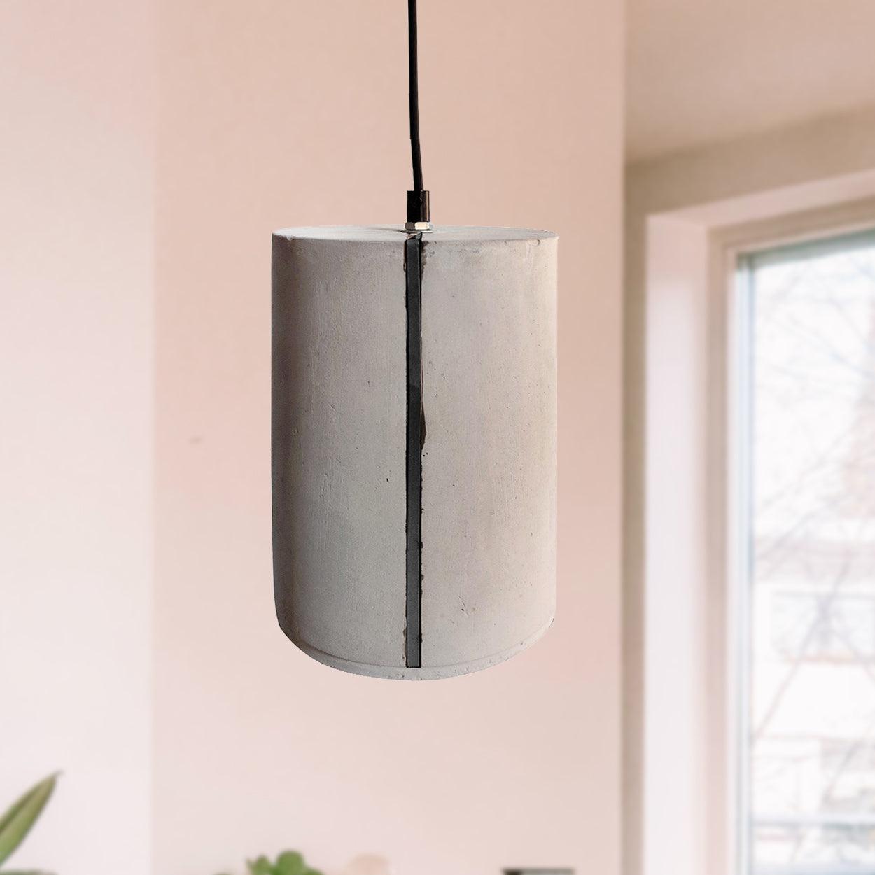 ANKUR CONCRETE CYLINDRICAL HANGING LIGHT - Ankur Lighting